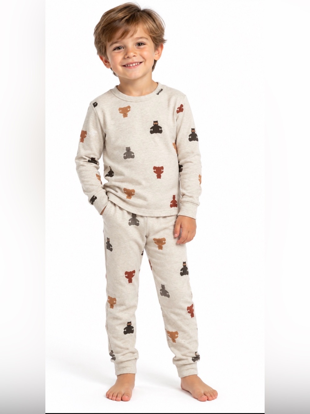 Gap Unisex Organic Bear Print PJ Set